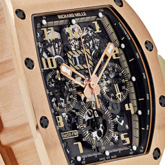 Chard Mil 011 Felipe Massa Automatic Flyback Chronograph Ivory Rose Gold Openworked
