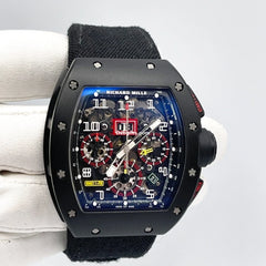 Chard Mil 011-fm Felipe Massa Flyback Chronograph Black Carbon
