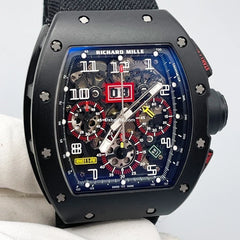 Chard Mil 011-fm Felipe Massa Flyback Chronograph Black Carbon