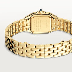 Panthère De Cartr Watch Small Model, Quartz Movement, Yellow Gold