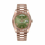 Rlx Ddate 40 Green Dial Rose Gold 228235