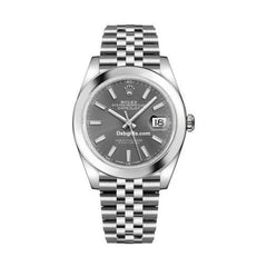 Rlx Oyster Perpetual Djust Stainless Steel 41mm Men's Watch