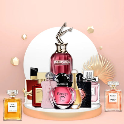مجموعة 10 عطور نسائية فاخرة - تشكيلة متنوعة من 70ml إلى 100ml