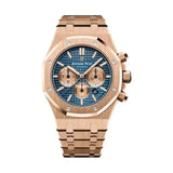 Ad Pg Royal Oak Chronograph 41mm - 18k Rose Gold - Blue Dial