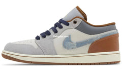 Aj 1 Low Se 'repaired Denim Swoosh'