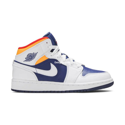 Aj 1 Mid Gs 'white Deep Royal Blue'