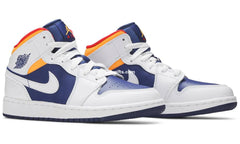 Aj 1 Mid Gs 'white Deep Royal Blue'