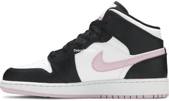 Aj 1 Mid Gs 'white Light Arctic Pink'