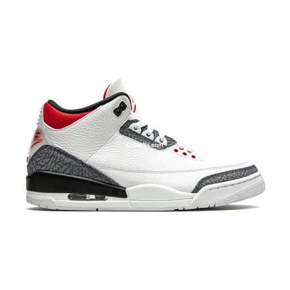 Aj 3 Retro Se-t Denim "Japan Exclusive - Fire Red" Sneakers