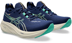 Ascs Gel Nimbus 26 Wide 'french Blue Electric Lime'