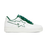 Bp White & Navy Patent Leather