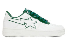 Bp White & Navy Patent Leather