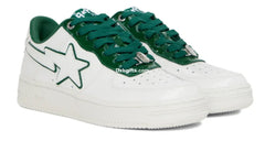 Bp White & Navy Patent Leather