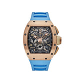 Chard Mil 011 Felipe Massa Automatic Flyback Chronograph Ivory Rose Gold Openworked