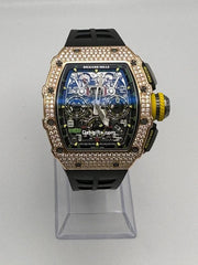 Chard Mil 11-03 Flyback Chronograph Rose Gold Diamond Bezel