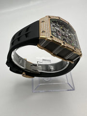 Chard Mil 11-03 Flyback Chronograph Rose Gold Diamond Bezel