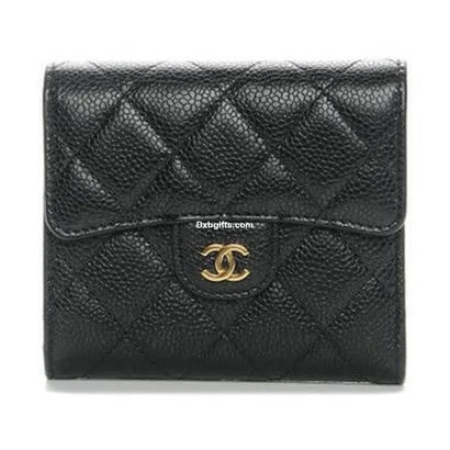 Chnel Flap Compact Wallet