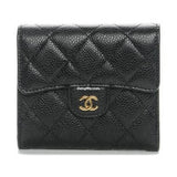 Chnel Flap Compact Wallet