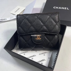 Chnel Flap Compact Wallet