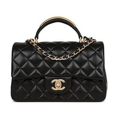 Chnel Mini Flap With Top Handle