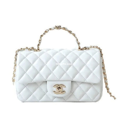 Chnel Mini Flap With Top Handle