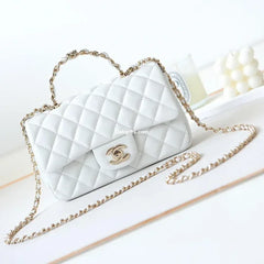 Chnel Mini Flap With Top Handle