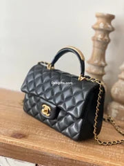 Chnel Mini Flap With Top Handle
