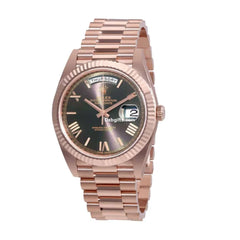 Ddate 40 President Chocolate Roman Dial 18k Rose Gold