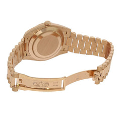 Ddate 40 President Chocolate Roman Dial 18k Rose Gold