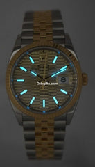 Djust Two Tone Fluted Bracelet – 36mm