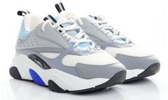Dr B22 Technical Mesh Calfskin Sneaker White Blue