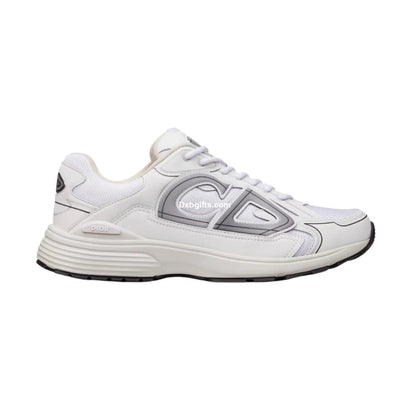 Dr B30 White Mesh And Technical Fabric Low Top Sneakers