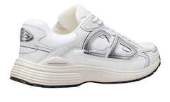 Dr B30 White Mesh And Technical Fabric Low Top Sneakers