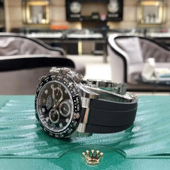 Dtn White Gold Black Dial Oysterflex Strap 116519ln-0025