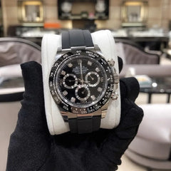 Dtn White Gold Black Dial Oysterflex Strap 116519ln-0025