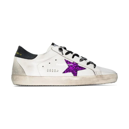 Golden Gose Superstar Leather Trainers - White/purple/black