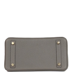 Herms Birkin 25 Gris Meyer Togo Gold Hardware