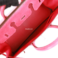 Herms Birkin 25 Rose Extreme Lizard Palladium Hardware