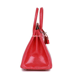 Herms Birkin 25 Rose Extreme Lizard Palladium Hardware