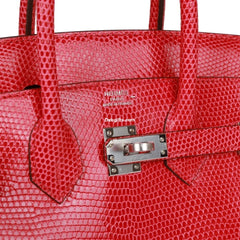 Herms Birkin 25 Rose Extreme Lizard Palladium Hardware