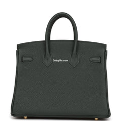 Herms Birkin 25 Vert Fonce Togo Gold Hardware