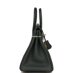 Herms Birkin 25 Vert Fonce Togo Gold Hardware