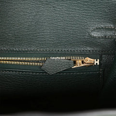 Herms Birkin 25 Vert Fonce Togo Gold Hardware
