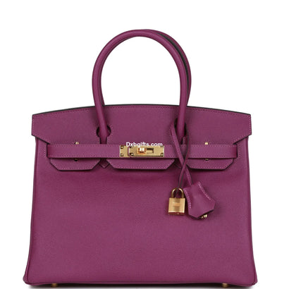 Herms Birkin 30 Anemone Epsom Gold Hardware