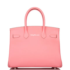 Herms Birkin 30 Rose Confetti Epsom Palladium Hardware