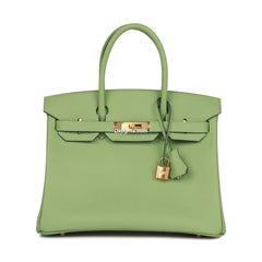 Herms Birkin 30 Vert Criquet Epsom Gold Hardware