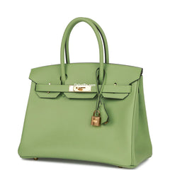 Herms Birkin 30 Vert Criquet Epsom Gold Hardware