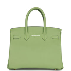 Herms Birkin 30 Vert Criquet Epsom Gold Hardware