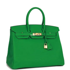 Herms Birkin 35 Bamboo Togo Gold Hardware