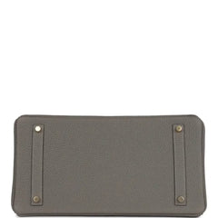 Herms Birkin 35 Gris Meyer Togo Gold Hardware